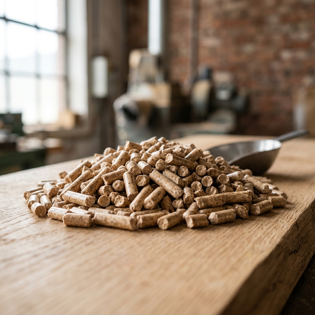 6mm biomass pellets raw view