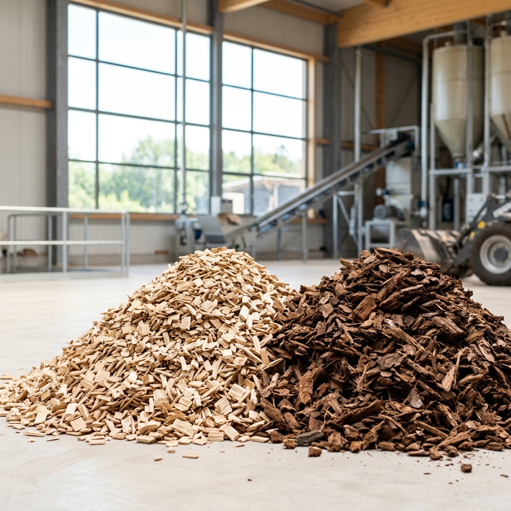 Processed Wood Chips and Bark Chips